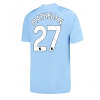 Koszulka piłkarska Manchester City Matheus Nunes #27 Strój Domowy 2023-24 tanio Krótki Rękaw